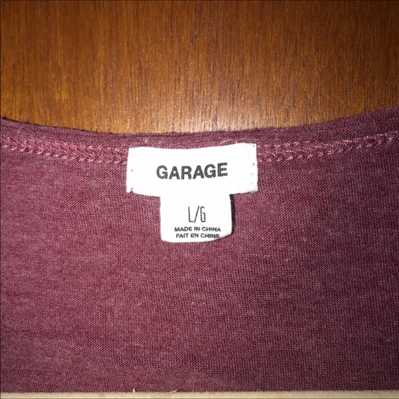 GARAGE Maroon Scoop Neck Tee - Picture 4 of 4